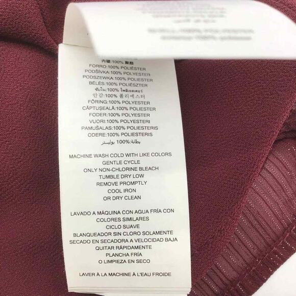 Michael Kors Women’s Ruby Red Sheer Flutter Sleeve Lined Blouse Top XXS NWT - Picture 6 of 16